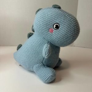 Spark Create Imagine Blue DINOSAUR Rattle 9" Knit Plush Stuffed Animal Baby Toy
